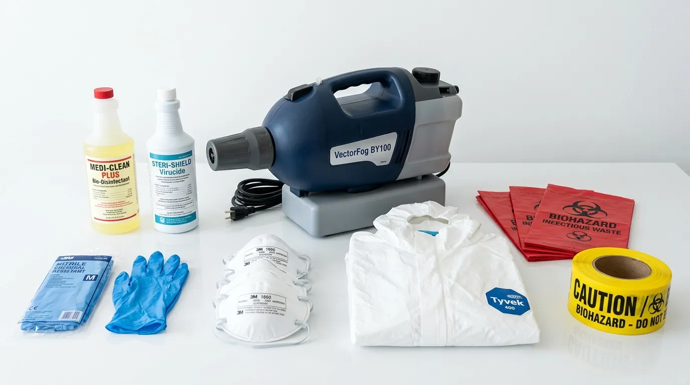 Professional biohazard remediation crew working in Longboat Key